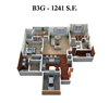 The Laurel Apartments 2x2 B3G Floor Plan The Laurel Apartments 2x2 B3G Floor Plan